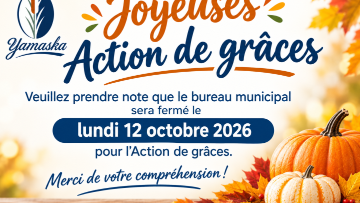Bureau municipal fermé 12 octobre 2026