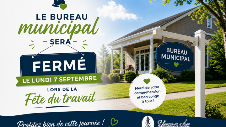 Bureau municipal fermé pour la Fête du Travail