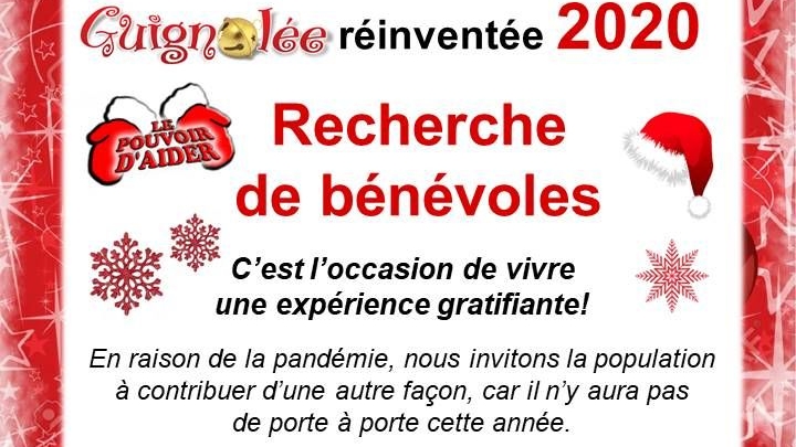 Guignolée réinventée 2020 - Recherche de bénévoles