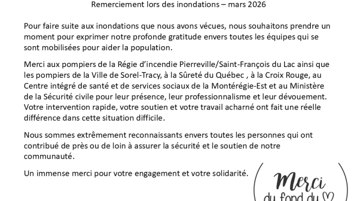 Merci (inondations mars 2026)