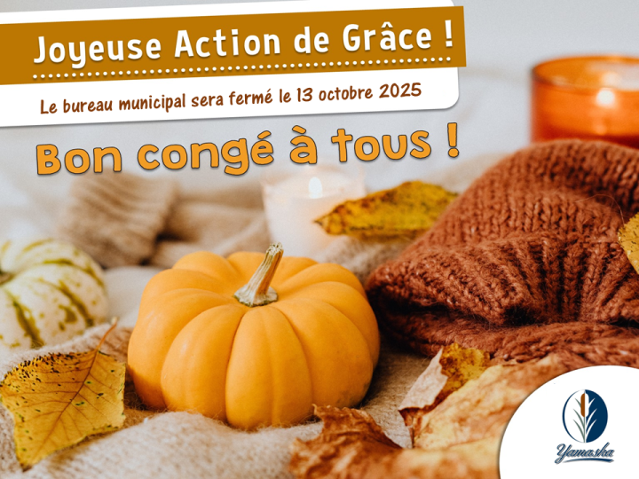 Bon congé de l'Action de Grâce!
