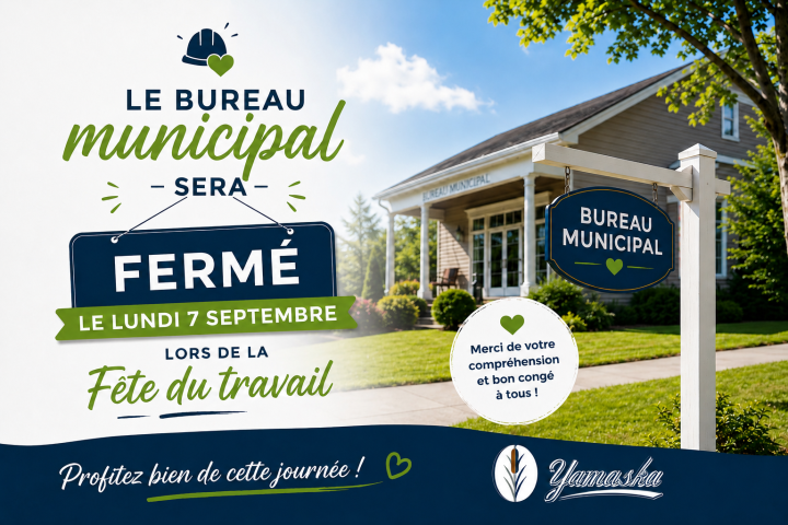 Bureau municipal fermé pour la Fête du Travail
