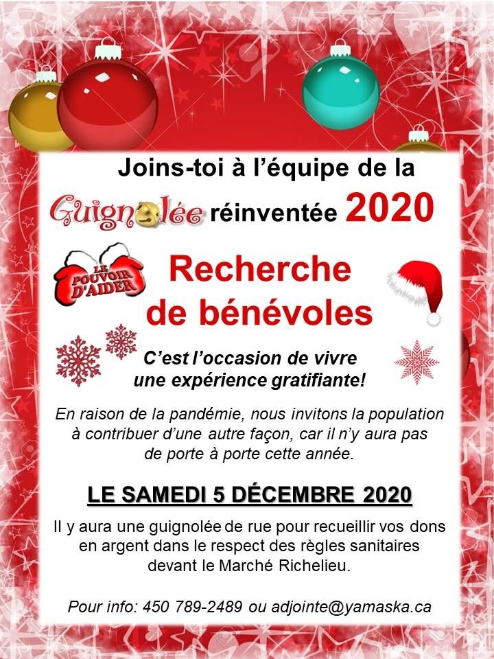 Guignolée réinventée 2020 - Recherche de bénévoles