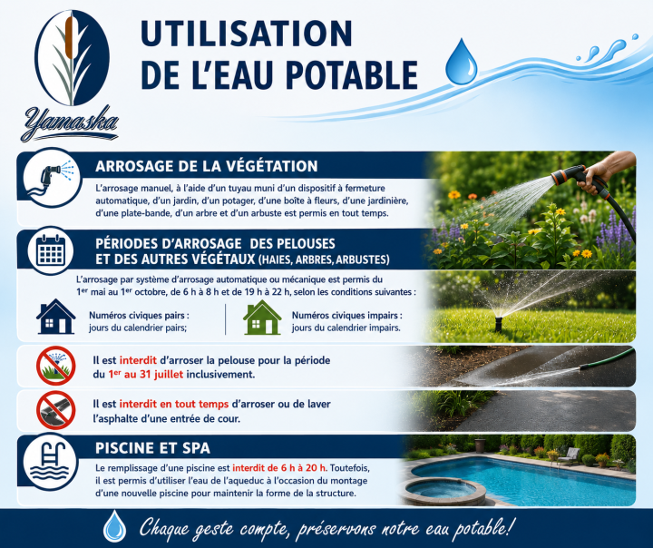 Vigilance: réduction de l'eau potable